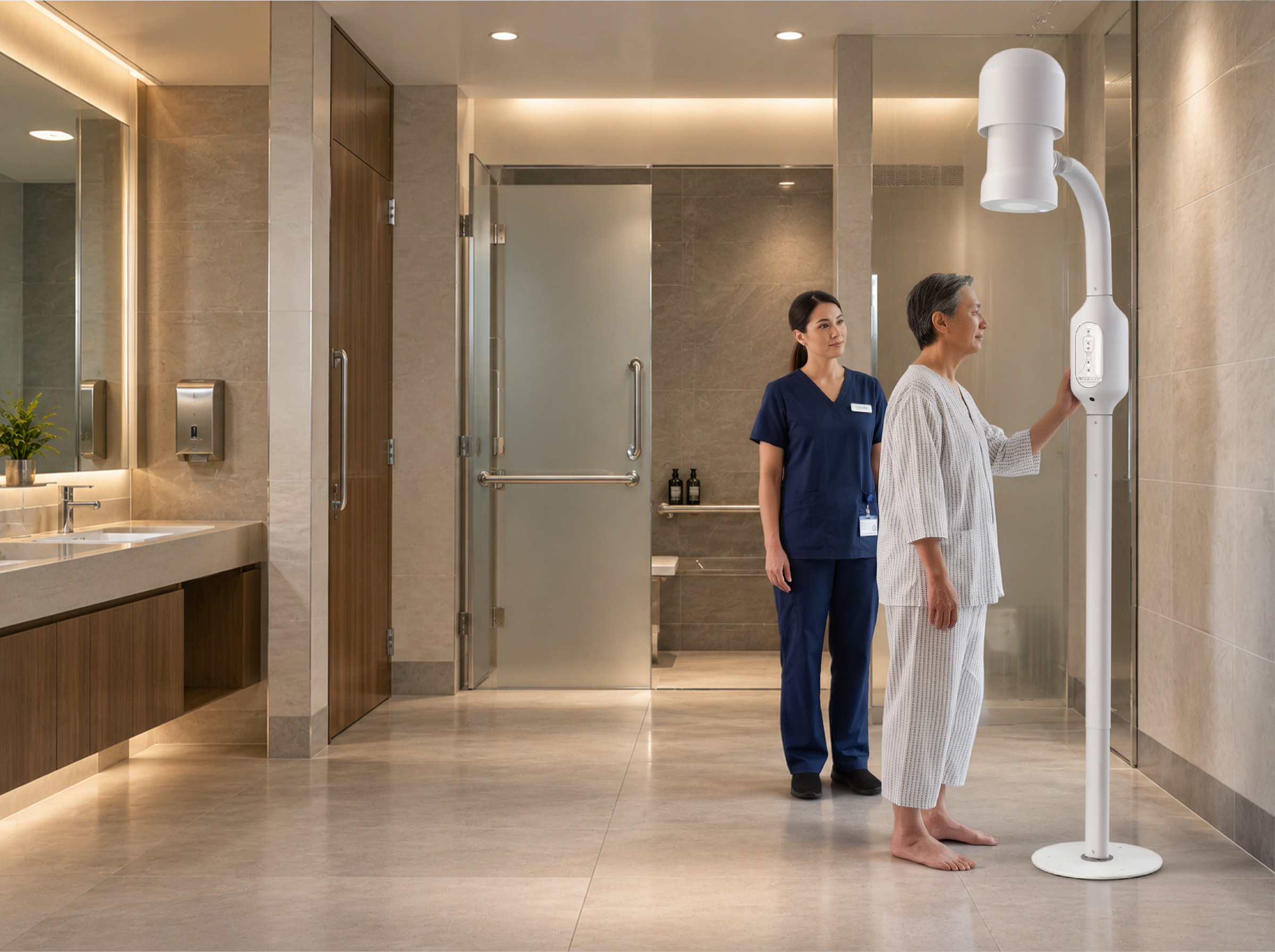 Airozoom full body dryer for hospitals